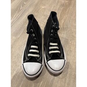 Airwalk Black High Top Sneakers Canvas Shoes Casual Comfort Walking